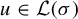 u element of script upper L left parenthesis sigma right parenthesis