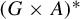 left parenthesis upper G times upper A right parenthesis Superscript asterisk