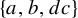 StartSet a comma b comma d c EndSet