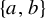 StartSet a comma b EndSet