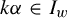 k alpha element of upper I Subscript w