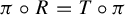 pi ring upper R equals upper T ring pi