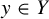 y element of upper Y