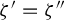 zeta prime equals zeta quotation mark