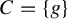 upper C equals StartSet g EndSet