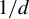 1 divided by d
