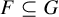 upper F subset of or equal to upper G