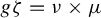 g zeta equals nu times mu