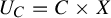 upper U Subscript upper C Baseline equals upper C times upper X