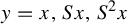 y equals x comma upper S x comma upper S squared x