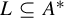 upper L subset of or equal to upper A Superscript asterisk
