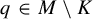q element of upper M minus upper K