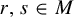 r comma s element of upper M