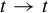 t right arrow t