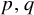 p comma q