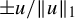 plus or minus u divided by StartMetric u EndMetric Subscript 1