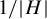 1 divided by StartAbsoluteValue upper H EndAbsoluteValue
