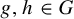 g comma h element of upper G