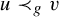 u precedes Subscript g Baseline v