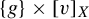 StartSet g EndSet times left bracket v right bracket Subscript upper X