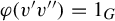 phi left parenthesis v prime v quotation mark right parenthesis equals 1 Subscript upper G