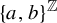 left brace a comma b right brace Superscript double struck upper Z