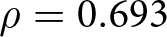 rho equals 0.693