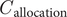 upper C Subscript allocation