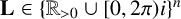 bold upper L element of left brace double struck upper R Subscript greater than 0 Baseline union left bracket 0 comma 2 pi right parenthesis i right brace Superscript n