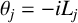 theta Subscript j Baseline equals minus i upper L Subscript j