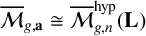 ModifyingAbove script upper M With quotation dash Subscript g comma bold a Baseline approximately equals ModifyingAbove script upper M With quotation dash Subscript g comma n Superscript hyp Baseline left parenthesis bold upper L right parenthesis