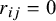 r Subscript i j Baseline equals 0