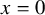 x equals 0