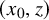 left parenthesis x 0 comma z right parenthesis