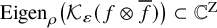 Eigen Subscript rho Baseline left parenthesis script upper K Subscript epsilon Baseline left parenthesis f circled times f overbar right parenthesis right parenthesis subset of double struck upper C Superscript normal upper Z
