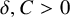 delta comma upper C greater than 0
