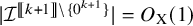 StartAbsoluteValue script upper I Superscript left bracket left bracket k plus 1 right bracket right bracket minus StartSet 0 Super Superscript k plus 1 Superscript EndSet Baseline EndAbsoluteValue equals upper O Subscript normal upper X Baseline left parenthesis 1 right parenthesis
