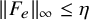 StartMetric upper F Subscript e Baseline EndMetric Subscript infinity Baseline less than or equals eta