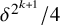 delta Superscript 2 Super Superscript k plus 1 Baseline divided by 4
