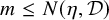 m less than or equals upper N left parenthesis eta comma script upper D right parenthesis
