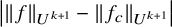 StartAbsoluteValue StartMetric f EndMetric Subscript upper U Sub Superscript k plus 1 Subscript Baseline minus StartMetric f Subscript c Baseline EndMetric Subscript upper U Sub Superscript k plus 1 Subscript Baseline EndAbsoluteValue