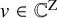 v element of double struck upper C Superscript normal upper Z