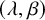 left parenthesis lamda comma beta right parenthesis