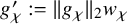 g prime Subscript chi Baseline colon equals StartMetric g Subscript chi Baseline EndMetric Subscript 2 Baseline w Subscript chi