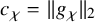c Subscript chi Baseline equals StartMetric g Subscript chi Baseline EndMetric Subscript 2