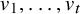 v 1 comma ellipsis comma v Subscript t Baseline