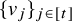 left brace v Subscript j Baseline right brace Subscript j element of left bracket t right bracket