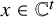 x element of double struck upper C Superscript t