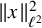 StartMetric x EndMetric Subscript script l squared Superscript 2