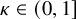 kappa element of left parenthesis 0 comma 1 right bracket
